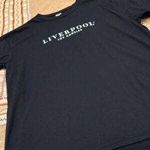 LIVERPOOL Mod T-Shirt, Black, Cotton Blend, Great Condition, White Letters, M